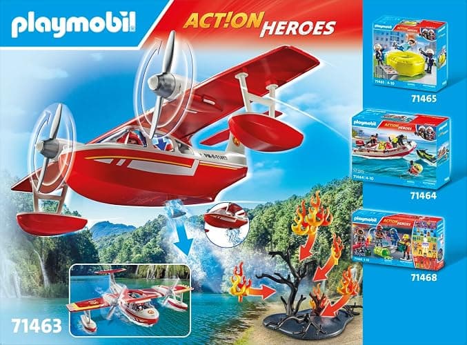Playmobil Firefighting Sea Plane with extinguishing Function thumbnail 5