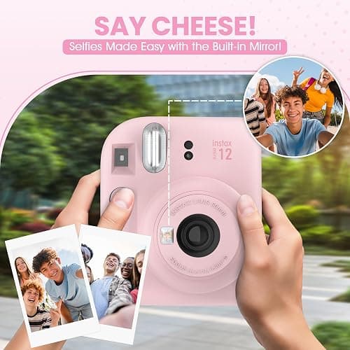 Fujifilm Instax Mini 12 Instant Camera Blossom Pink + Minimate Custom Designed Case + Fuji Instax Film 10 Sheets & Photo Album thumbnail 3