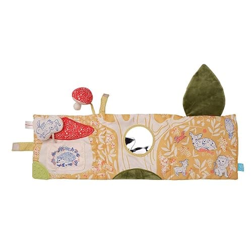 Manhattan Toy Deer One Soft Activity Crinkle Book & Fold Out Pat Mat for Baby, Toddler with Squeaker, Discovery Mirror and Teether thumbnail 2