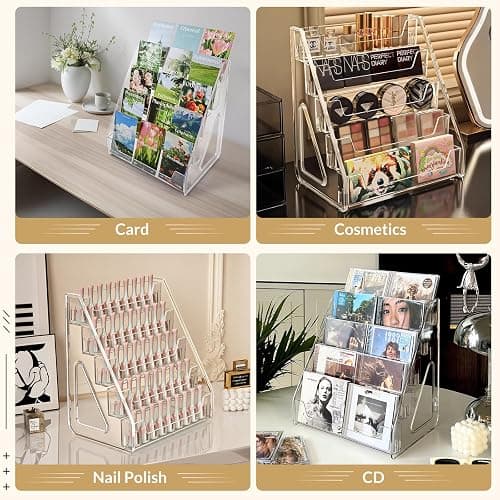 TrendTrust Trading Card Display Stand, Vertical Holder for Baseball Basketball Sports Graded Card Display Stand Tabletop for PSA BGS SGC Slabs, Snap-On Assembly(5 Tier, 1 Pack) thumbnail 6