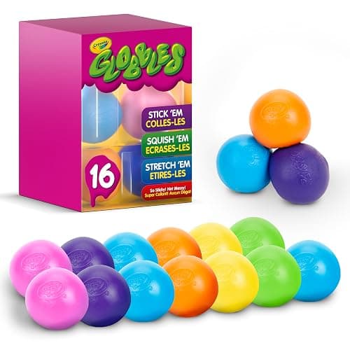 Crayola Globbles Squish Toys (16ct), Sticky Stress Ball for Adults & Kids, Squishy Balls, Calming Sensory Gift for Stress Relief thumbnail 3