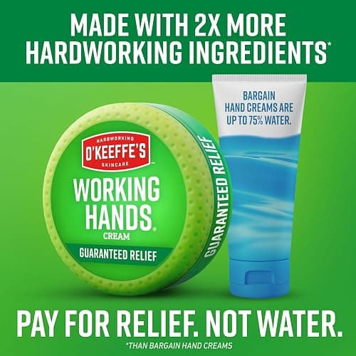 O'Keeffe's Working Hands Hand Cream for Extreme Dryness - 3.4 oz Jar (1 Pack) - Repairing Skincare for Cracked, Dry Hands thumbnail 4