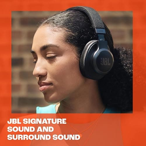 JBL Live 770NC - Wireless Over-Ear Headphones with True Adaptive Noise Cancelling with Smart Ambient, Up to 65 Hours of Battery Life, Comfort-fit Fabric Headband & Carrying Pouch (Black) thumbnail 5