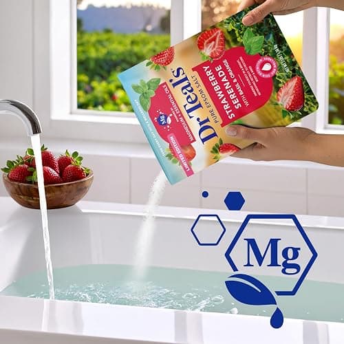 Dr Teal's Epsom Salt Magnesium Soak, Strawberry Serenade with Basil & Orange, 3 lbs thumbnail 3