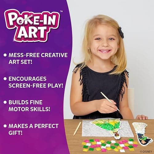 Skillmatics Poke-in Art – Disney Princesses, Wood Craft Kit, Gift for Kids | DIY Mess-Free Fun, Cinderella, Ariel Fine Motor Skills, Screen-Free, Travel Activity, Girls & Boys Ages 4, 5, 6, 7, 8, 9 thumbnail 2