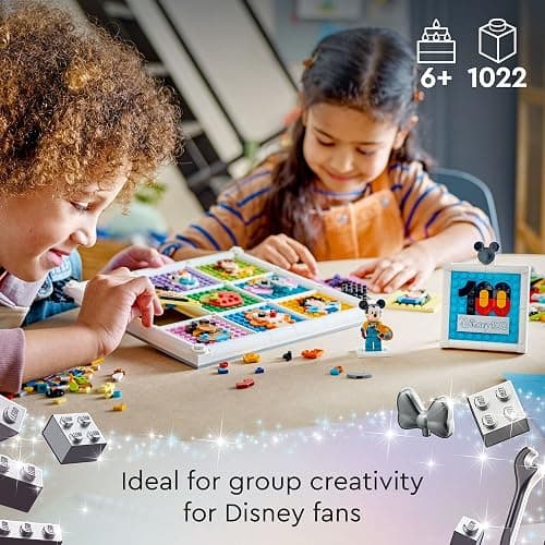 LEGO Disney Classic 100 Years of Disney Animation Icons 43221 Buildable Disney Toy with Mickey Mouse Minifigure, Classic Disney Wall Art, Fun Toys for Kids Ages 6+ thumbnail 3