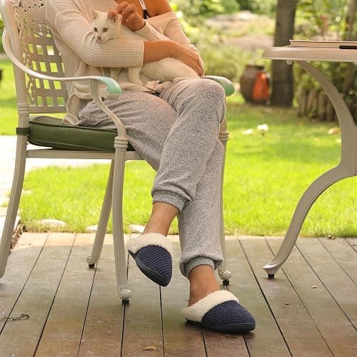 ULTRAIDEAS Women's Warm Winter House Shoes Slippers Memory Foam with Comfy Fleece, Fuzzy Slip-on Indoor Outdoor thumbnail 3