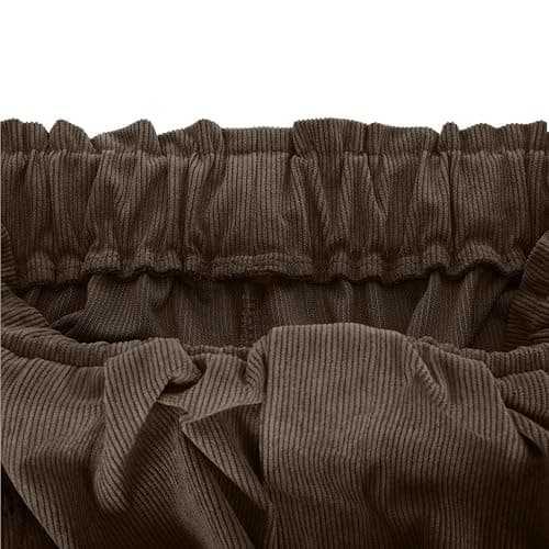 Corduroy Shorts for Women Mushroom Embroidery Cottagecore Clothing Summer Casual Elastic Paperbag Waist Sweat Shorts thumbnail 4