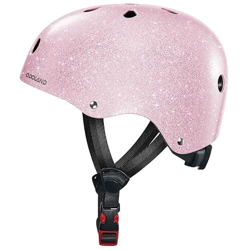 Odoland Shining Kids Bike Helmet, Shiny Adjustable Bicycle Helmet for Girls Boys Ages 2-10, CPSC Certified Lightweight Multi-Sports Helmets for Cycling Skateboard Scooter Skating - Image 1