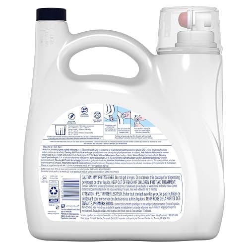 Tide Free & Gentle Liquid Laundry Detergent, 100 Loads, 132 fl oz, Tide Laundry Detergent, Clean Laundry Detergent - 132 Fl Oz (Pack of 1) - Free & Gentle thumbnail 12
