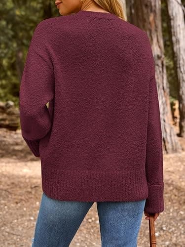 LILLUSORY Women Oversized Warm Cozy Knit Sweaters 2026 Fall Fashion Outfits | Fuzzy Knit, Warm Chunky Long Pullover, Cute Winter Clothing, Old Money Clothes, Ladies Trendy Tunic thumbnail 4