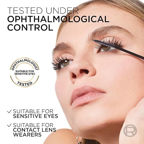 L’Oréal Paris Telescopic Mascara, Eyelash Lengthening Mascara, Unique Non-Clumping Formula, Delivers Intense Length, For Sensitive Eyes, Blackest Black, 8 ml thumbnail 5