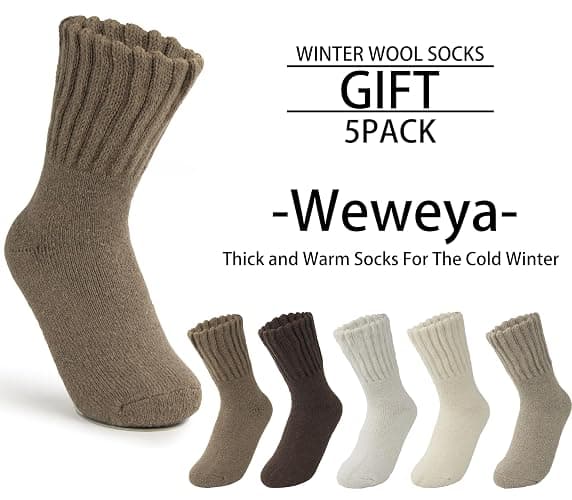 Weweya Boot Socks for Women - Thick Winter Knit Warm Socks - Gifts for Women thumbnail 3