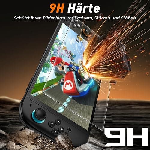 daydayup 4 Stücke Panzerglas für Nintendo Switch 2 Model 2025, Schutzfolie Folie schutzglas Displayschutzfolie für Nintendo Switch 2, Anti Kratzer, Bläschenfrei, HD Clear, 9H Härt, Switch Skin thumbnail 3