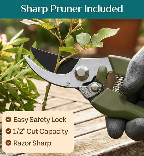 Heavy Duty Gardening Tools - Gardening Gifts for Women, Men, Mom, Dad - Durable, Ergonomic Garden Tools Set (Floral) thumbnail 5