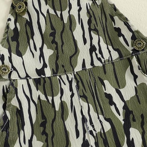 YOKJZJD Newborn Toddler Baby Boy Duck Deer Hunting Corduroy Suspender Pants Bib Overalls Little Hunter Fall Winter Outfits thumbnail 6