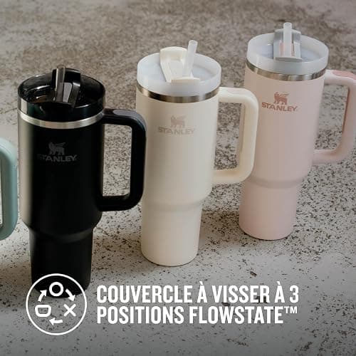 STANLEY 1913 Quencher H2.0 FlowState Mug Isotherme avec Paille 1.2L - Froid Pendant 11 Heures - Glacé Pendant 48 Heures - Thermos Lavable au Lave-Vaisselle - Gourde Inox Sans BPA - Cream Tonal thumbnail 7