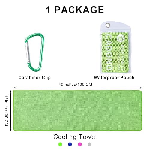 CADONO 4 Pack Cooling Towel (40"x12"), Soft Breathable Chilly Towel, Ice Towel, Microfiber Towel for Yoga, Sport, Running, Workout,Gym, Camping, Fitness, Workout & More Activities(Multicolor) thumbnail 2