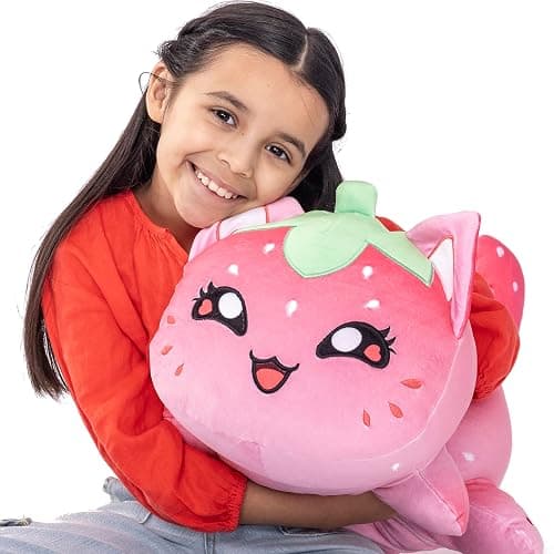 Aphmau MeeMeow Jumbo Plush; Strawberry Jumbo Plush, YouTube Gaming Channel, Official Merch thumbnail 7