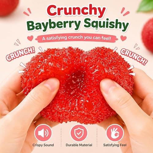 Slushy Bayberry Squishy, Crunchy Squishy Stress Ball for Adult (Blue, Large) thumbnail 3