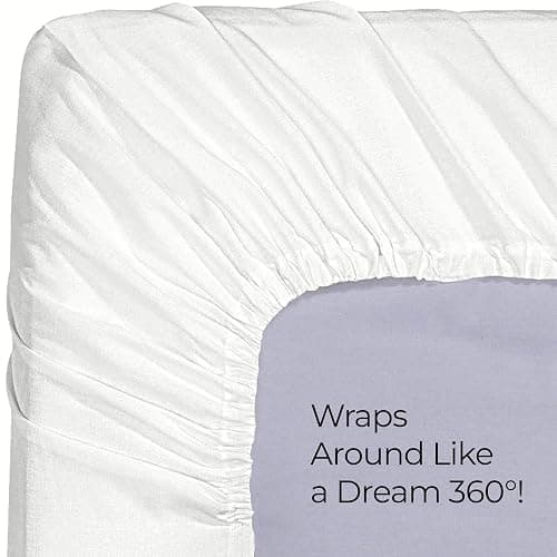 Twin Fitted Sheet, Ultra Soft Fits Up to 15 Inch Deep Pocket, White | Hotel Comfort, Cooling & Breathable Cotton like Polyester, Easy Fit, Wrinkle & Fade Resistant, Snug Fit, Easy Care, Oeko-Tex thumbnail 6