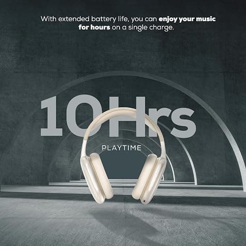 Gabba Goods Wireless Over Ear Bluetooth Headphones with Microphone - Wireless Headset -Noise Reduction - Bluetooth, Wired,Built in Micro SD for Travel, Home, Work TV,PC,Gaming,Cellphone (Beige) thumbnail 5