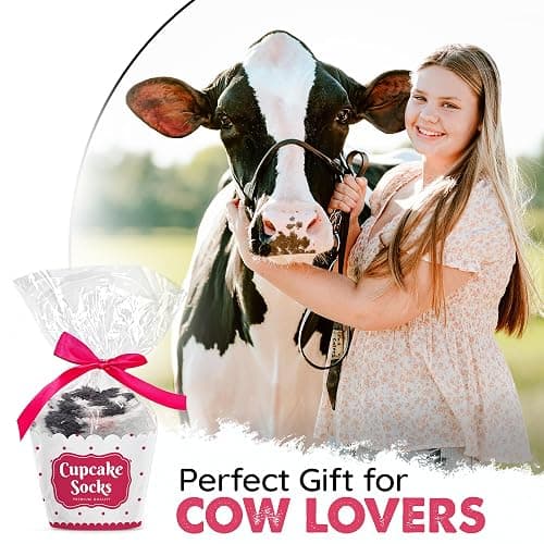 VICRAZY Cow Print Stuff Socks - Fuzzy Socks for Women with Funny cow Print Stuff, Stocking Stuffers, Christmas Gifts thumbnail 4