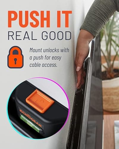 ECHOGEAR No Stud TV Mount for Drywall - Slim No Drill Design Holds TVs Up to 100lbs with Nails - Easy Studless Install with No Drill Needed thumbnail 6