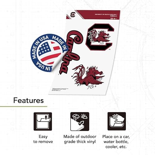 Desert Cactus University of South Carolina Sticker Gamecocks USC Vinyl Decals Laptop Water Bottle Car Scrapbook T5 (Type 5-1) thumbnail 3