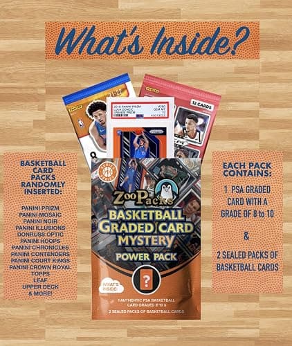Zoo Packs NBA Basketball PSA Graded Card Mystery Power Pack - Amazon Exclusive thumbnail 3