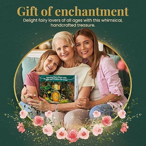 Opening Fairy Door and Window with Light, Fairy Doors for Trees Outdoor, Fairy Door, Fairy House Kit, Fairy Garden Decor, Fairy Doors, Fairy Garden Decor, Fairy Garden Decorations, Garden Fairy - Opening Fairy Door thumbnail 4
