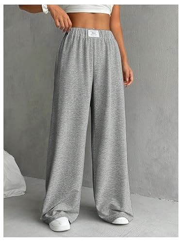 SOLY HUX Girl's Wide Leg Sweatpants Elastic High Waisted Loose Baggy Pants with Pockets thumbnail 2