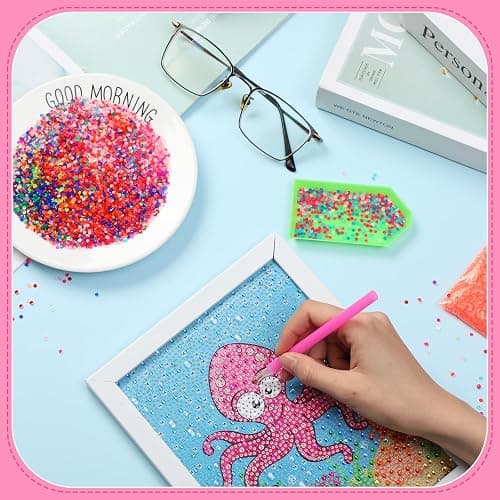 Suzile 15000 Pcs Glow in The Dark Beads for Diamond Painting 20 Colors 2.8 mm Diamond Painting Beads for DIY Craft Accessories thumbnail 4