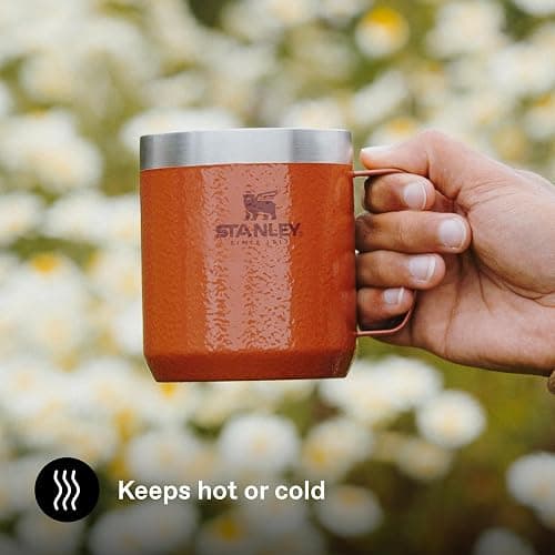 STANLEY Classic Legendary Camp Travel Mug 0.35L - Keeps 1.5 Hours Hot - 3 Hours Cold - Dishwasher Safe - Stainless Steel Coffee Cup - BPA-Free - Hammertone Clay thumbnail 2