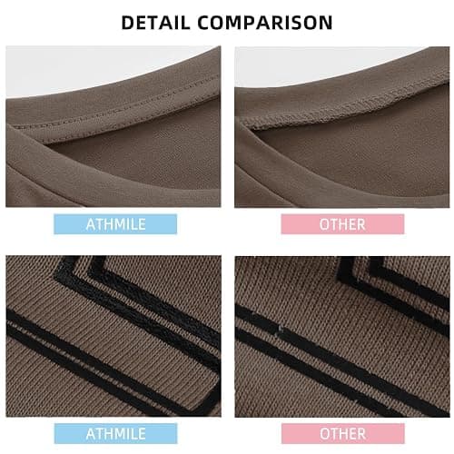 ATHMILE Womens Oversized T Shirts Loose Fit Crewneck Short Sleeve Tops Summer Casual Blouse Y2K 2026 Basic Tee Beach thumbnail 4