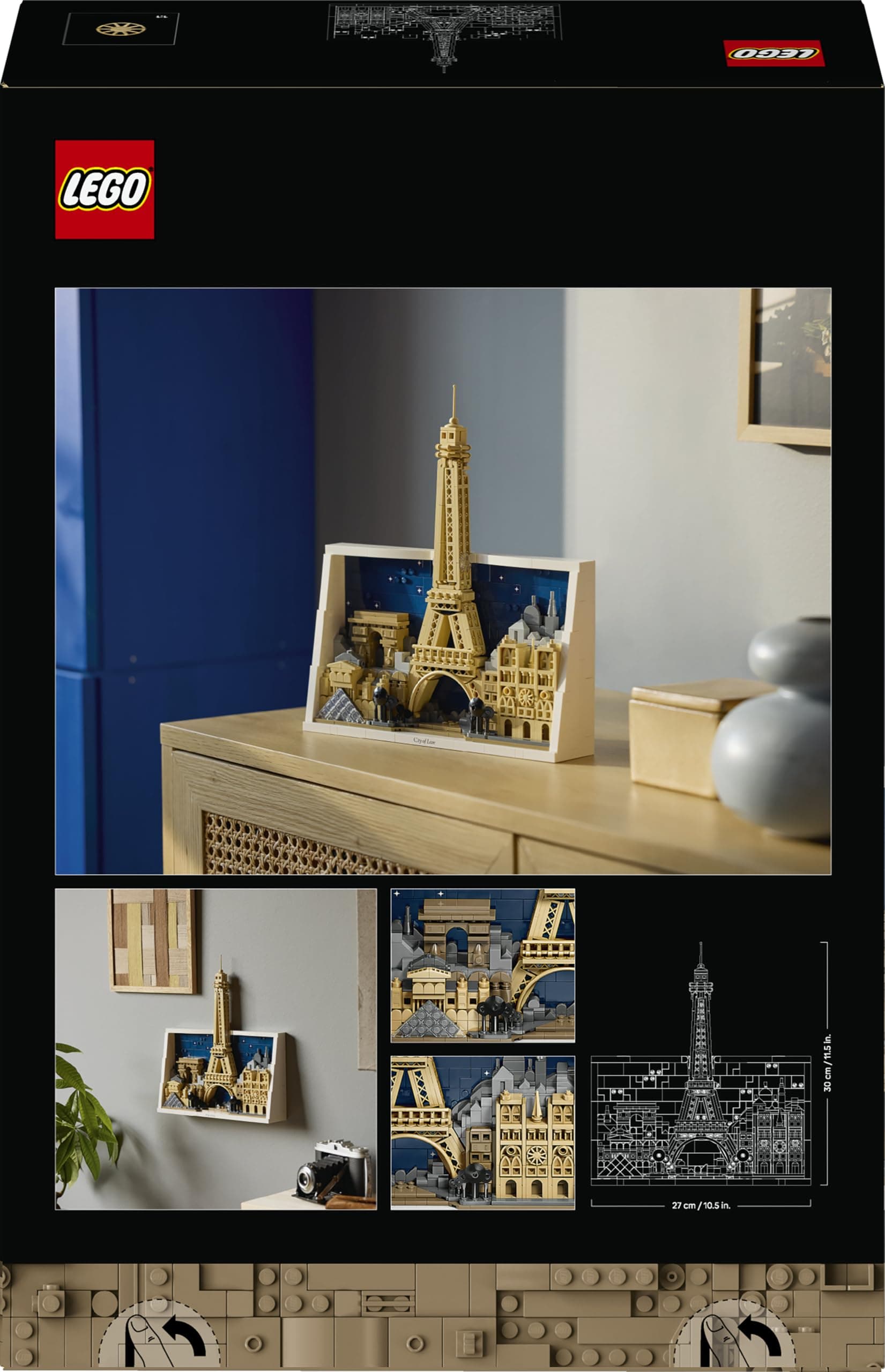 LEGO Architecture: Paris – City of Love – Miniature Building Kit for Adults, 3D Wall Decoration with Iconic Parisian Sights like the Eiffel Tower – Gift Idea – 21064 thumbnail 12