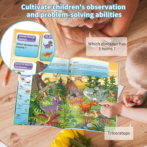 Elfew 4 Pack Brain Games Activity Book for Kids Ages 4-8 8-12,Kids Games Search and Find Books for Car Game Road Trip Airplane Activities thumbnail 5