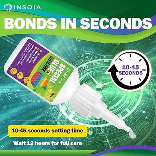 Silicone Glue, 20g Clear Super Glue for Silicone Repair Quick Fix Silicones Adhesive Heavy Duty Strong Crazy Instant Glue for Bonding Model, Toys, TPR, TPU, DIY Crafts and More thumbnail 7
