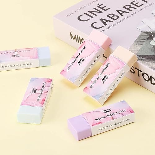 Mr. Pen- Pencil Eraser, 10 Pack, Pastel Colors | Large Latex Free Vinyl Block Erasers for School, Office, Art Sketching, Homework, Exams, Clean Smudge-Free Correction thumbnail 9