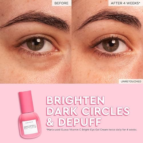Glow Recipe Guava Vitamin C Brightening Eye Gel - Niacinamide, Peptides & Green Caffeine Gentle Under Eye Cream for Dark Circles, Puffiness & Bags - Lightweight, Hydrating, Firming - Makeup Prep, 15ml thumbnail 4