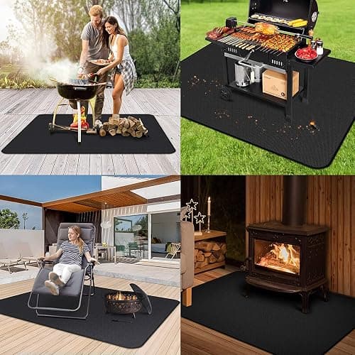 UBeesize Large 65 x 48 inches Under Grill Mat for Outdoor Grill,Double-Sided Fireproof Grill Pad for Fire Pit,Indoor Fireplace Mat Fire Pit Mat,Oil-Proof Waterproof BBQ Protector for Decks and Patios thumbnail 8