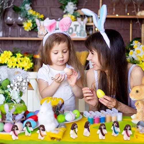 Haishell 50 Pcs Mini Jesus Figures Glow in The Dark Religious Cute Tiny Doll to Hide and Seek Church Favors for Sunday School Baptism (Mini, 50, Jesus Loves You) thumbnail 4