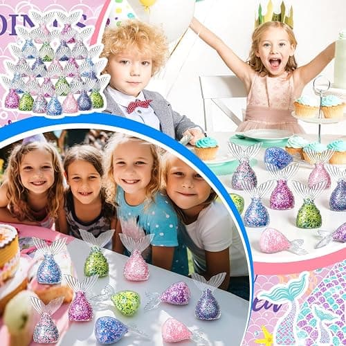 JolliLudo 24 Pcs Mermaid Party Favors Stress Relief Balls Bulk Squeeze Ball Set for Mermaid Birthday Party Favors Under the Sea Decoration Supplies thumbnail 7