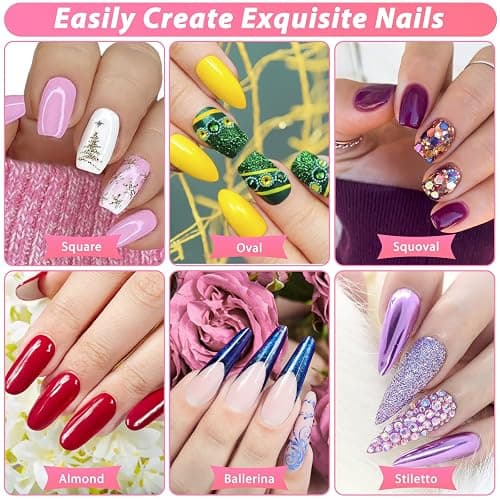 600PCS Clear Coffin Nail Tips Set Qinzave Clear Acrylic Nail Tips with Nail Glue Coffin Nails Full Cover with Nail Display Stand, Cuticle Nail Pusher Remover, Nail Files Buffer thumbnail 3