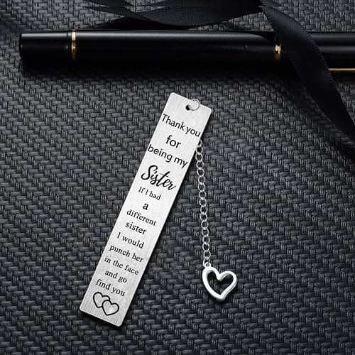 Sister Appreciation Gifts for Sister Bestie Gift Book Lover Friends Gifts Thank You for Being My Sister Bookmark Christmas Gift for Sister Book Lover Birthday Graduation Presents(Being My Sister) thumbnail 2