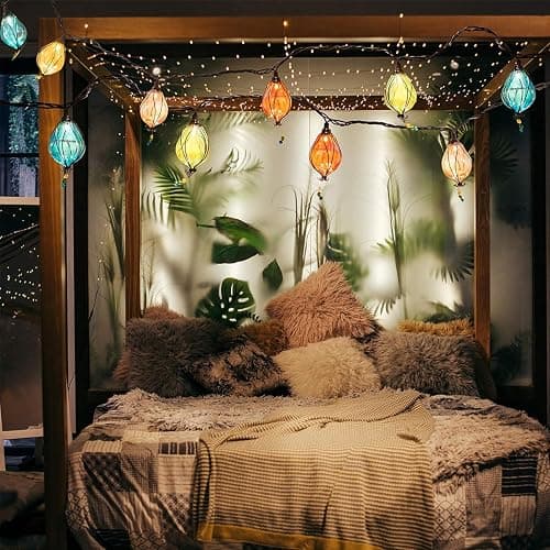 Vigdur Multicolor Outdoor String Lights with 10 Bulbs Connectable Waterproof, Indoor Outdoor Patio Light for Party Wedding Bedroom Cottagecore Decor thumbnail 5