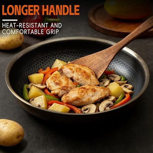 Wooden Spoons for Cooking,10 Pcs Natural Teak Wooden Kitchen Utensils Set Wooden Utensils for Cooking Wooden Cooking Utensils Wooden Spatulas for Cooking (10) thumbnail 6