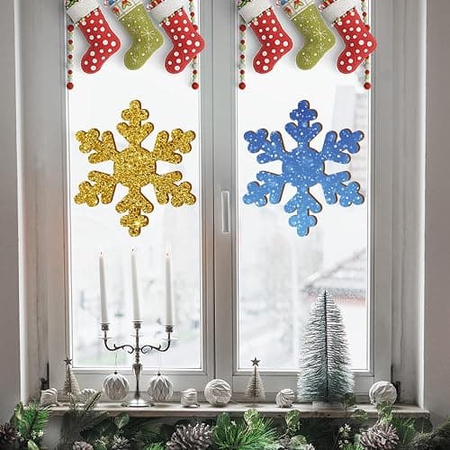 8 Pcs Large Wooden Christmas Snowflake Cutouts 12 Inch Unfinished Wood Snowflake Shape Ornaments Blank Christmas Wood Cutouts Slice Wooden Hanging Decoration for DIY Crafts Xmas Winter Decor thumbnail 6