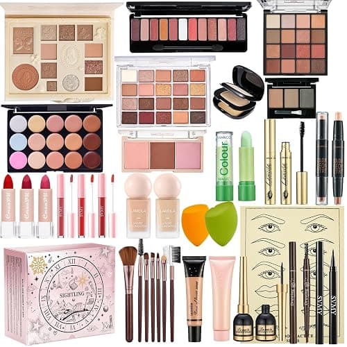 All in One Makeup Kit for Women Full Kit, Travel Makeup Set, Make up Foundation Eyeshadow Palette Concealer Lipstick Eyeliner Cosmetic Brushes Makeup Gift Set for Women Teen Girls - Image 1