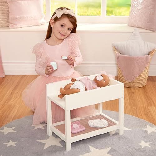 LullaBaby – Changing Station – 2 Diapers with Mini Plushies & Pretend Care Items – Baby Doll Accessories – Pretend Play 2+ Years thumbnail 2